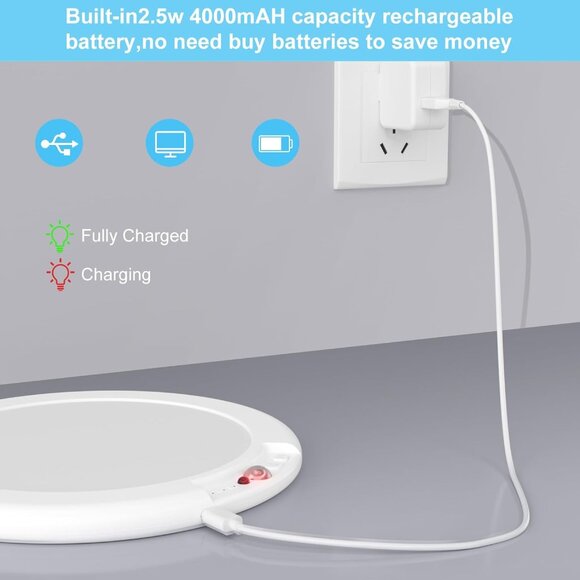 Rechargeable Motion Sensor Ceiling Light Remote Battery Operated LED - Picture 7 of 7